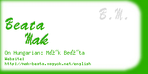 beata mak business card